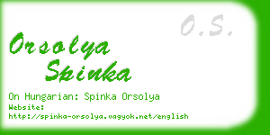 orsolya spinka business card